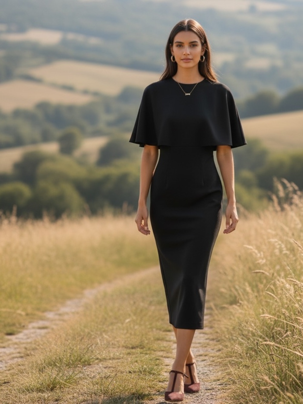 10 NWOT Tuckernuck Pomander Place Black Cape Leah Dress